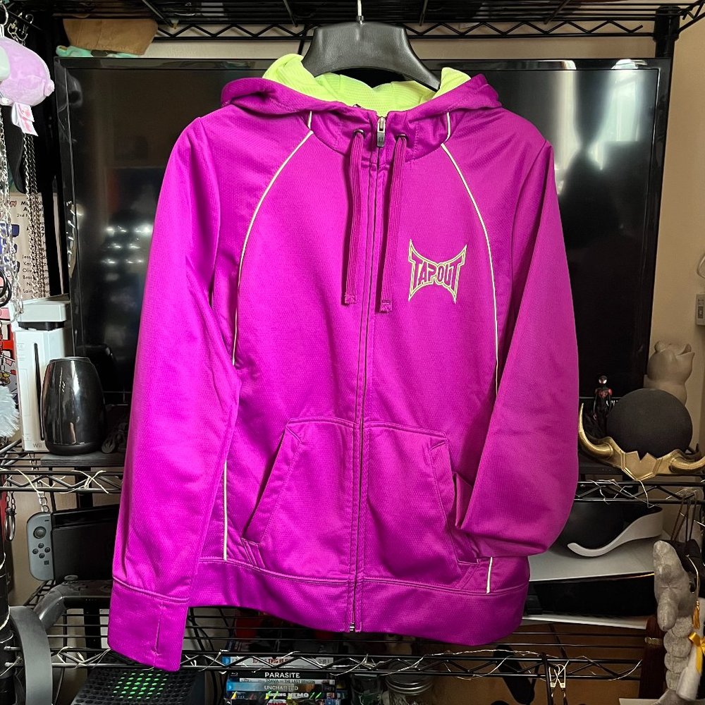 Medium TAPOUT Purple Zip-Up Hoodie